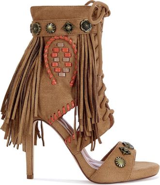 Azalea Wang Salgado Stiletto Sandal in Tan at Nordstrom, Size 7.5