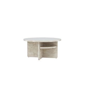Venture Design Couchtisch Alesund &Oslash;85cm in Marmoroptik, beige