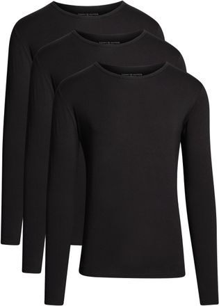 Tommy Hilfiger T-Shirt 3P LS Tee, Herren, Gr. S (48), schwarz (schwarz, schwarz, schwarz), Single Jersey, Obermaterial: 95% Baumwolle, 5% Elasthan, TOMMY HILFIGER UN