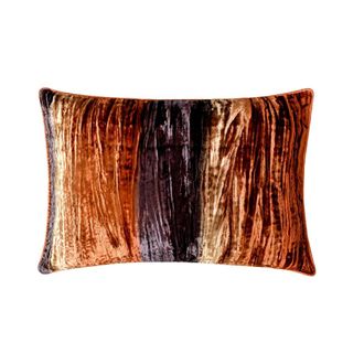 OEM Fundas De Almohada Decorativas Homecentric De 30 X 45 Cm (paquete De 2), Color Marr&oacute;n, Con Pliegues Y Dise&ntilde;o Degradado De Terciopelo, Estilo Moderno