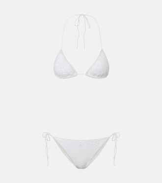 Os&eacute;ree Os&eacute;ree Bridal sequined bikini