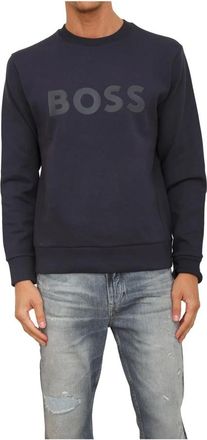 HUGO BOSS Uomo, Felpe, Blu, L, new