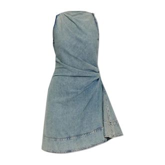 Alexander McQueen Kleedjes, Dames, Blauw, 2Xs, Denim, Denim Dress