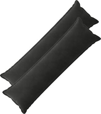 vidaXL Coj&iacute;n Con Almohada Houten 2 Uds. Negro Terciopelo Vidaxl