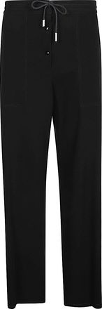 The Row Womens Drawstring Wool Trousers - Black - Size 12 UK