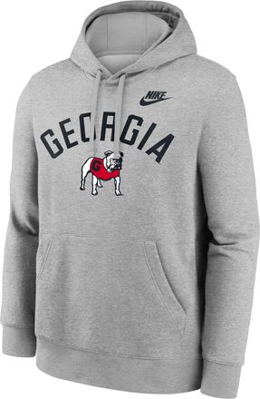Nike Georgia Legacy Arch Club Nike Mens College Pullover Hoodie in Grey | NKDK06GUGV-N9R