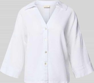 Freequent Boxy Fit Bluse mit V-Ausschnitt Modell Lava in Offwhite, Gr&ouml;&szlig;e XXL