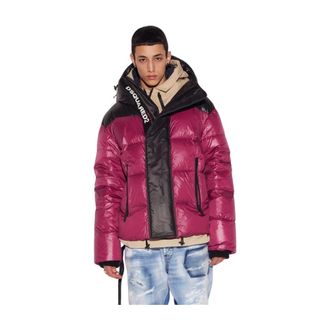 Dsquared2 Kersen Pufferjas met wolmix - Heren - Winterjassen - Veelkleurig - L - Wol - Jassen