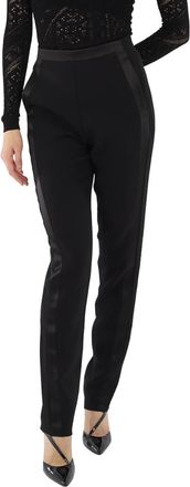 Roberto Cavalli Ladies Black Stretch Wool Crepe Trousers, Brand Size 42 ( US Size 8 )