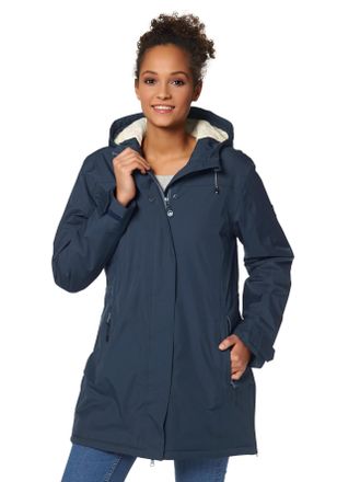 Polarino Funktionsjacke POLARINO, Damen, Gr. 42, blau (marine), Obermaterial: 100% Polyester. Futter: 100% Polyester. Kapuzenfutter: 100% Polyester. Wattierung