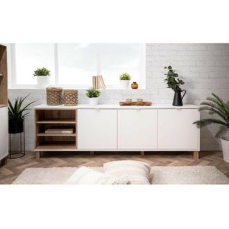 Les Tendances Les Tendances - Madia 3 ante 200x35x64,5 Menorca57A colore bianco rovere