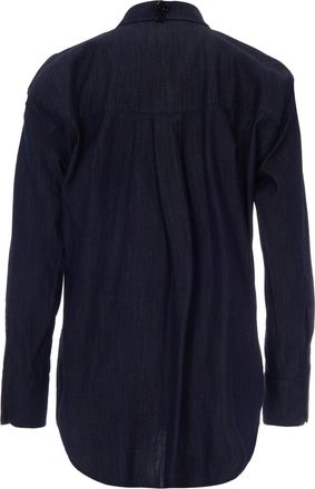 Max Mara Womens Denim Shirt Nora Dark Midnight Blue Clean Cotton