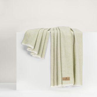 Lands Downunder Sutton Plaid Throw in White Sage at Nordstrom
