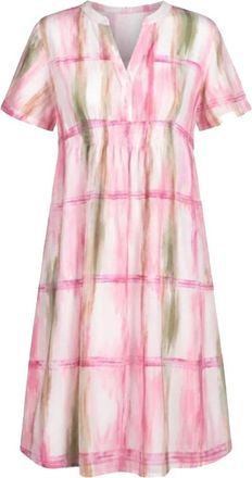 2-Biz Midi Jurk - Dames - Casual kleedjes - Roze - XL - Kleedjes