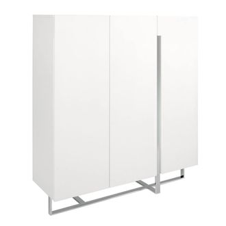Angel Cerd&aacute; White 3-Door Tall Sideboard, Lacquered MDF