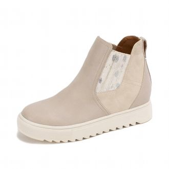 Yellow Box Womens Malvena Wedge Sneaker Boots In Bone