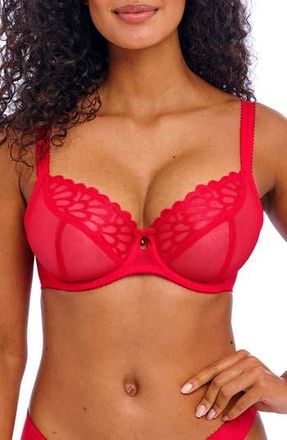 Freya Loveland Underwire Plunge Bra in Bombshell Chilli Red at Nordstrom Rack, Size 28Dd