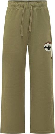 KidSuper Studios Face Sweatpants - Heren - Broeken - Groen - Maat: XS Katoen