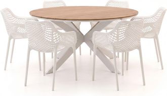 Forza Furniture Forza Ripi/Fidenza &oslash;149cm dining tuinset 7-delig stapelbaar