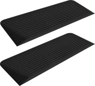 vidaXL Rampas De Umbral Goma 2 Uds 110x41x5 Cm Vidaxl