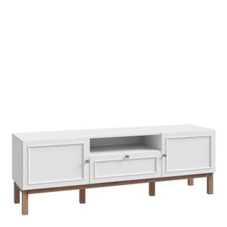 Furniture To Go Wensley 2 Door 1 Drawer TV Unit in Light Grey & Oak