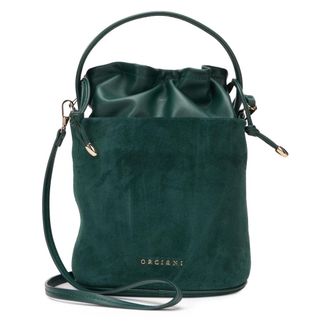 Orciani Her-O Bucket Bag - Dames - Tassen - Groen - Maat: ONE Size Leer