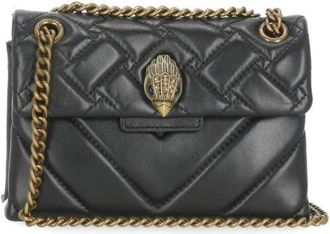 Kurt Geiger Tassen, Dames, Zwart, ONE Size, Leer, Mini Kensington Tas