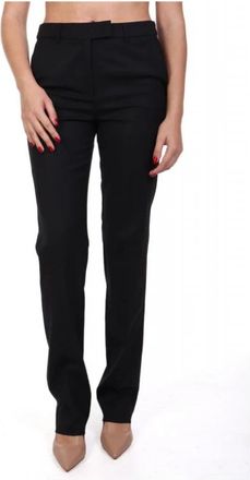 Marella Broeken > Chinos - Dames - Slim Fit Broeken - Zwart - 3XL - Leer - Broeken