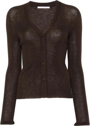 Cecilie Bahnsen CBFolke Flower-button Ribbed Cardigan