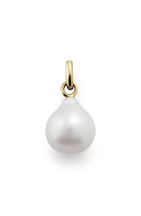 Monica Vinader Baroque Pearl Charm in 14Kt Solid Gold /Pearl at Nordstrom