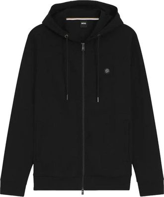HUGO BOSS C-Spence 01 Zip-Through Hoodie - Heren - Vesten met rits - Zwart - L - Katoen - Hoodies & sweatvesten