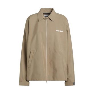 Miu Miu Blouson - female - Miu Miu - Light Jackets - Beige - L - Jackets