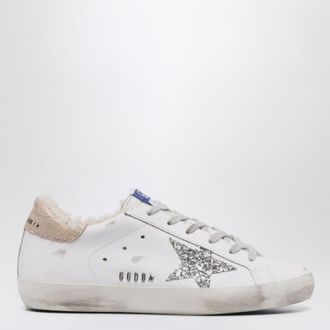 Golden Goose White/silver Super-Star sneakers with shearling lining