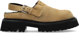 Moschino Suede Platform Schoenen - Dames - Klompen - Beige - 41 EU - Leer - Schoenen