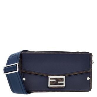Fendi Soft Trunk Baguette Leather Crossbody Bag