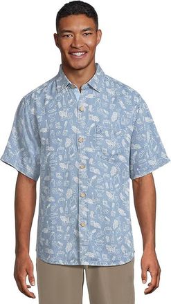 Tommy Bahama Cheers Chillers Mens Clothing Cabo Blue : 3XL, Linen/Lyocell/Tencel