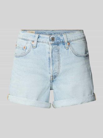 Levi's Regular Fit Jeansshorts im 5-Pocket-Design Modell 501 in Hellblau, Gr&ouml;&szlig;e 24