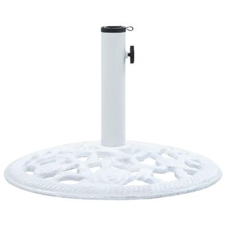 vidaXL Base De Sombrilla De Hierro Fundido Blanco 12 Kg 48 Cm Vidaxl