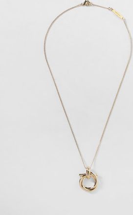 Ferragamo Collana Gancini Torchon Ferragamo in ottone