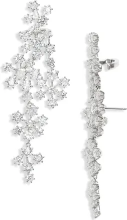Nadri Climber Drop Earrings in Rhodium/cubic Zirconia at Nordstrom