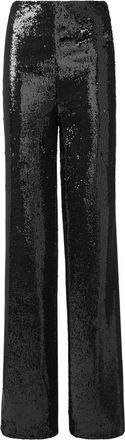 Philipp Plein Lange Broek met Pailletten - Dames - Wijde Broeken - Zwart - M - Pailletten - Broeken