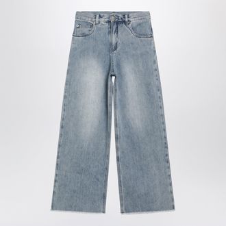 Douuod Jeans a gamba ampia blu stone washed