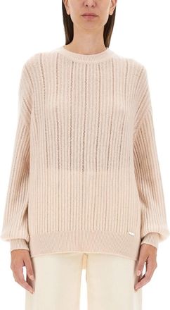 Kiton Beige Knitted Crew Neck Sweater