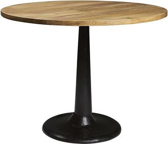 Maisons du monde Mesa de comedor de mango macizo y metal negro D.115
