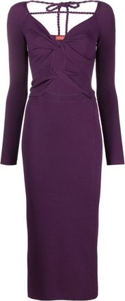 Altuzarra cut-out long-sleeve maxi dress - women - Nylon/Spandex/Elastane/Viscose - M - Purple