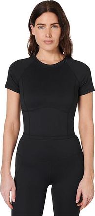Sweaty Betty All Day Cropped T-shirt Womens Workout Black : MD, Elastane/Polyester