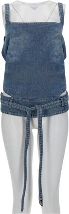 Diesel De-Sayra Cropped Denim Square Top