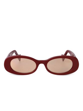 Gucci oval-frame sunglasses - Red
