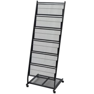 vidaXL Revistero 47,5x43x133 Cm Negro A4 Vidaxl