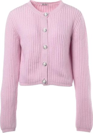 Miu Miu 2018 ribbed cardigan - Roze